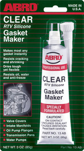 ABRO RTV SILICONE GASKET MAKER CLEAR 85G